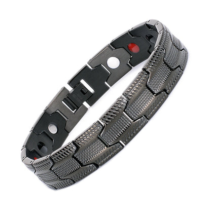 Men’s Retro Cross Double-Row Magnetic Bracelet