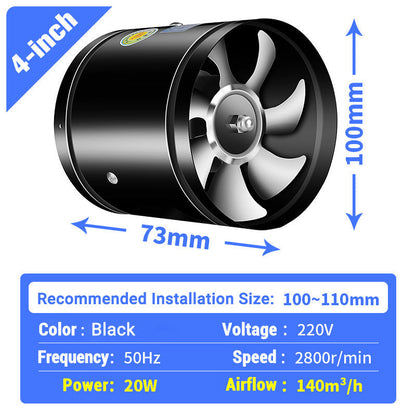 💨 50% OFF! Pousbo® Super Suction Mute Exhaust Fan – Powerful airflow, ultra-quiet (<30dB)🛡️✨
