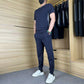 ⏳ Tijdelijk 50% korting! ✨Heren casual sport 2-delige set - T-shirt met korte mouwen en lange broek