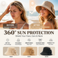 👒 LIMITED-TIME 50% OFF! ✨ Women's Bowknot Wide Brim Sun Hat – Foldable, 360° Protection 🎀