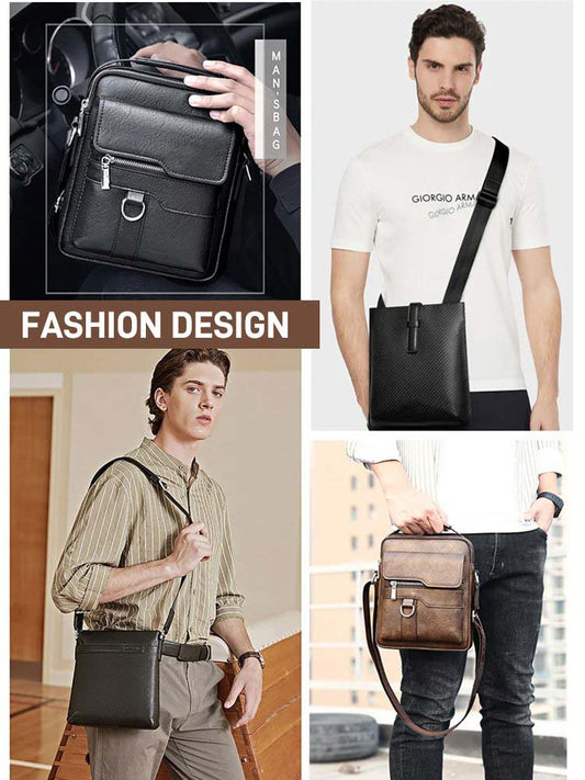 🎁2026 New Arrivals 50% OFF💥Business Men's Casual Crossbody Bag – Water-Resistant PU Leather – Practical Shoulder Messenger Bag 🌧️