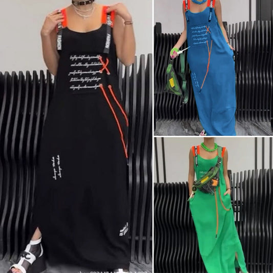 👗【STIJLVOLLE ZOMERJURK】NU50% KORTING! Mouwloze Overalljurk met Unieke Print – Comfort & Fashion! 🌸✨