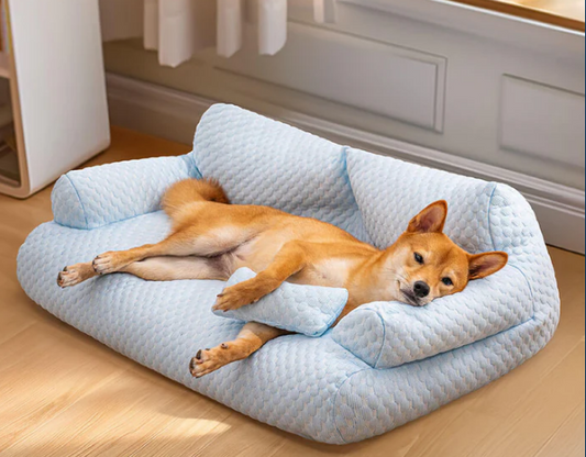 💥 50% OFF FLASH SALE! Ice Silk Cooling Pet Sofa Bed – Breathable, Washable & Super Soft 🐾❄️ 【Limited Time】