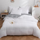 🔥50％ OFF🔥Luxury Seersucker Textured Bedding 4-Piece Set – Cool, Stylish & All Season!