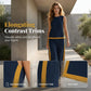 👚 50% OFF NOW! 👖 Casual Sleeveless Colorblock Top & Wide-Leg Pants Set – Soft, breathable & flowy – Perfect for summer days, beach or casual chic – effortless matching style 🌸