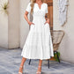💜 LAST DAY PROMOTION - 50%OFF 💜💐Women's Lightweight Short Sleeve V Neck Elastic Waist Dress