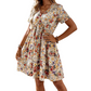 ⏳Limited-time 50% off⏰Women's Summer Floral V-Neck Short Sleeve Dress💐👗