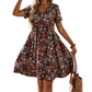 ⏳Limited-time 50% off⏰Women's Summer Floral V-Neck Short Sleeve Dress💐👗