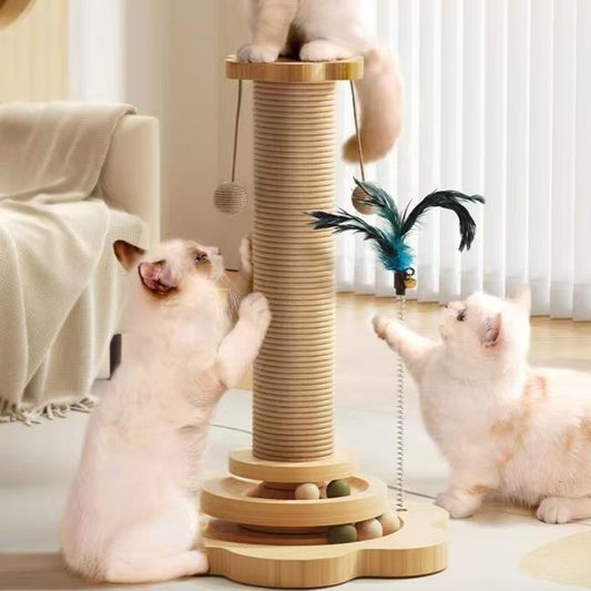 🥳50% OFF ! 🥳Multifunctional Cat Activity Center with Scratcher and Toys