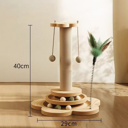🥳50% OFF ! 🥳Multifunctional Cat Activity Center with Scratcher and Toys