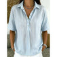 ⏳Time-Limited Special⏰Women's Casual Striped Short-Sleeve Shirt