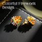 🎉 50% OFF!🎁 Colorful Firework Stud Earrings – Cubic Zirconia, 18K Plated, Festive 🎆
