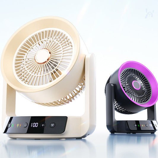 📢📢50% OFF !! ❄️Turbo Air Circulation Desk Fan | 100-Speed Stepless Adjustment & 100° Wide Oscillation | Whisper-Quiet USB Cooling Fan with LED Timer for Bedroom & Office