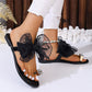 🎀 LIMITED-TIME 50% OFF! ✨ Bow Flat Beach Sandals – Anti-Slip, Sparkling Gem, Lightweight 🏖️