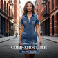 🔥Summer Bestseller🔥 Women's V-Neck Cold-Shoulder Denim Dress