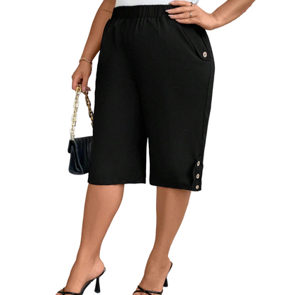 👖50% OFF NOW! 🌸Women's Casual Comfortable Elastic Waist Capri Trousers