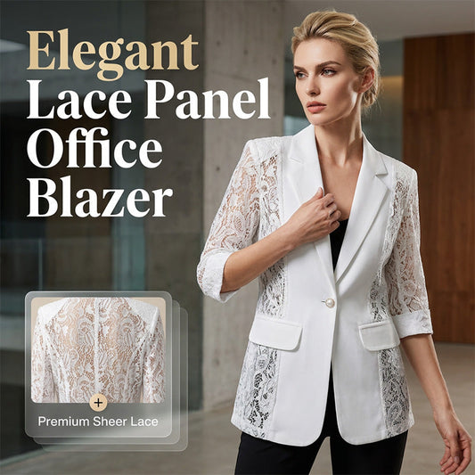 📢📢50% OFF !! ⏰Summer Breathable White Lace Blazer Slim Fit Suit Jacket