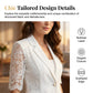 📢📢50% OFF !! ⏰Summer Breathable White Lace Blazer Slim Fit Suit Jacket