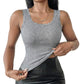 📢📢50% OFF !! ⏰Women's Slim Fit Sleeveless Top Ribbed Cami with Built-in Cups and Lace