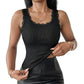 📢📢50% OFF !! ⏰Women's Slim Fit Sleeveless Top Ribbed Cami with Built-in Cups and Lace