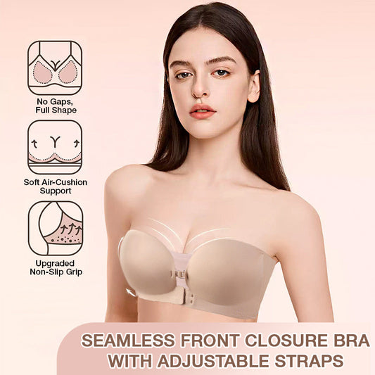 🥳2026 HOT SALE🥳💞50K+ SOLD!💗Seamless Front Closure Bra With Adjustable Straps