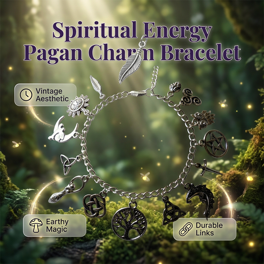 ✨50% OFF📿 Vintage Pagan Bracelet | Wiccan Symbol Pendant · Vintage Metal · Versatile for Everyday Wear · Spiritual Meaning | Everyday Outfits