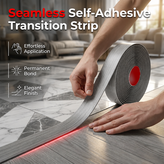 🧩 50% OFF NOW! 🏠 Self-Adhesive Flexible Floor Transition Strip – Peel & stick, durable PVC – Smooths joints between tiles, wood or carpet – easy install, no tools needed ✨🛠️