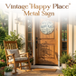 🏡 50% OFF NOW! ✨ Vintage "Happy Place" Metal Sign – Rustic design & weatherproof – Perfect for home, garden or office decor – brings warmth and personality to any space 🏠🌿