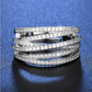 📢📢50% OFF !! 💍 ADJUSTABLE CZ CROSSOVER RING — Sparkling Pavé & Multi-Band Elegant Design ✨