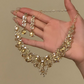 ⏳Limited-time 50% off⏰Elegant Yellow Sparkling Rhinestone Jewelry💎📿