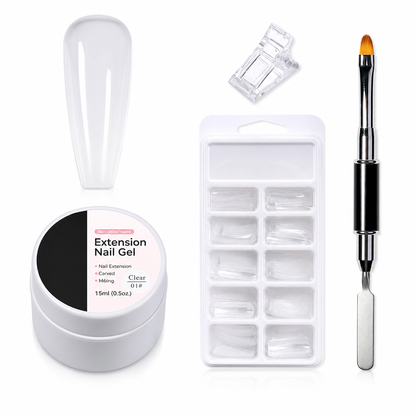 Gel de construction solide non collant pour l'extension des ongles