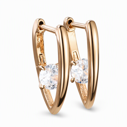 Boucles d'oreilles classiques et élégantes en forme de V pour femmes