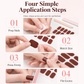 Bandes d'ongles en gel semi-durcie de 16 pièces