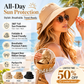 👒 LIMITED-TIME 50% OFF! ✨ Women's Bowknot Wide Brim Sun Hat – Foldable, 360° Protection 🎀